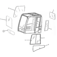Lower Glass 1229632 Fits Caterpillar 320B 320BL 320BN 322B 322BL 325B 325BL 330B
