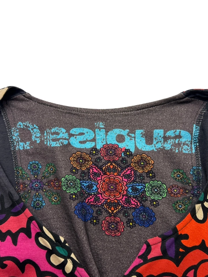 Desigual Damen V-Ausschnitt Tunika Kleid Größe L - Bild 4 von 4