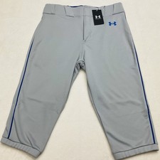 NWT UNDER ARMOUR Vanish Gray Blue Piped Baseball Knicker Pants 1378697 Men s LRG