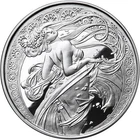 1 oz Proof Mucha Collection Dance Silver Round New w CoA 0723 of 3000