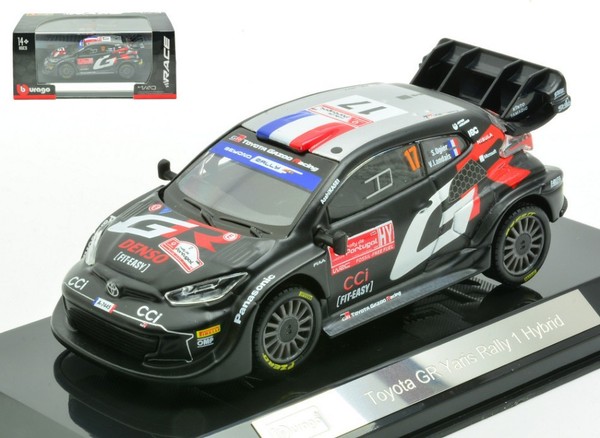 Burago 1/43 Toyota Yaris Wrc Rally Ogier 2024 Statisches Modell Diecast-image