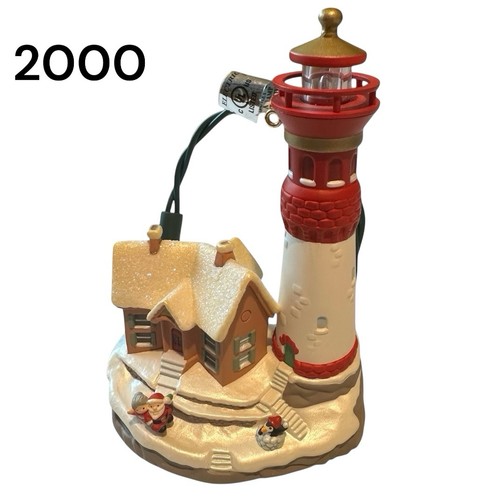 Set (4) Holiday Hallmark Andenken Leuchtturm 2000 2001 2004 2008 - OVP - Bild 7 von 10