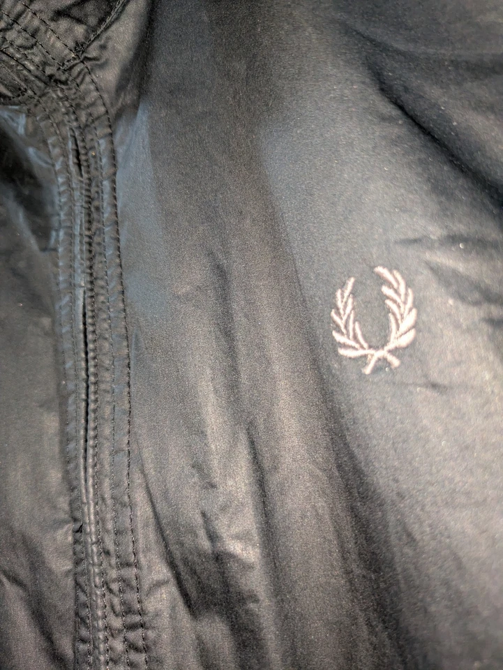 Jaqueta Bombardeiro Fred Perry Tartan Forrada Algodão Harrington M Marinha Efeito Cera Mod... - Imagem 4 de 4