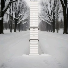 Apple Watch Ultra 49mm Ocean Band Fluoroelastomer Titanium White byHuriye