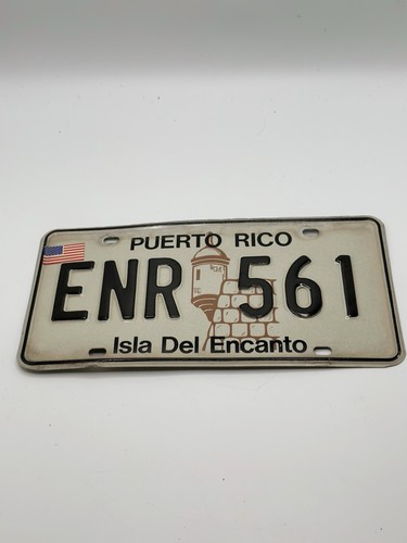Vintage Puerto Rico License Plate – ENR 561 – “Isla Del Encanto”