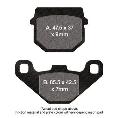 EBC Scooter Series Carbon Pads E391 vorne links für Keeway Pixel 50 2008 - 2012