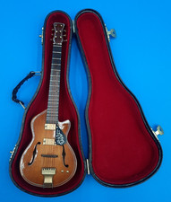 Miniature Wooden Electric Guitar Rock And Roll Hall Of Fame Souvenir with Case