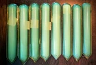 8 Pieces 6"  Antique Art Glass Prisms Steuben Glass or Tiffany Studios  NOS #4