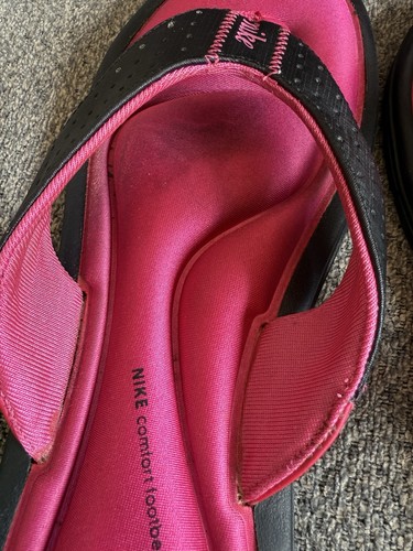 Nike Comfort Fußbett Riemen-Flip-Flop Sandalen 354925-012 Damengröße 8 schwarz pink - Bild 8 von 16