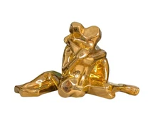 Jaru 1976 Gold Ceramic Lovers Sculpture