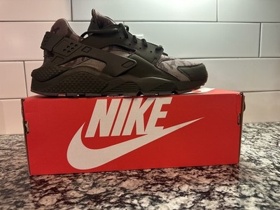 Nike Air Huarache Run, Cargo Khaki / Volt - Sequoia, AT6156 300, Size 13 