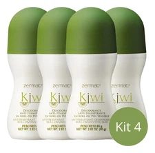 Zermat Kiwi Deodorant Roll-On For Unisex 3.0 oz 4 Pc