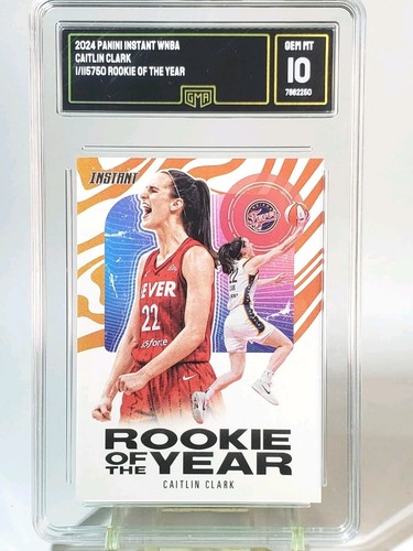 Caitlin Clark RC Rookie Of The Year 2024 Panini Instant GMA GEM MINT 10