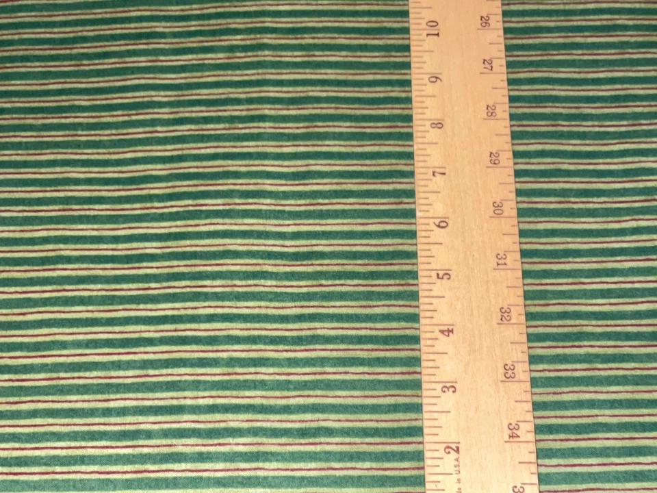 Raya verde y roja de 1/2 yarda de Debbie Mumm para tela de algodón SSI BTHY Foto 3 de 4