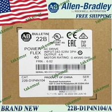 Brand New AB 22B-D1P4N104/A PowerFlex 40-0.4 kW (0.5 HP) AC Drive Free Ship US