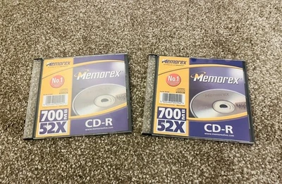 22x Memorex CD-R 700MB 80min 52x Speed Blank Recordable CDs Discs Sealed - Image 1 of 4