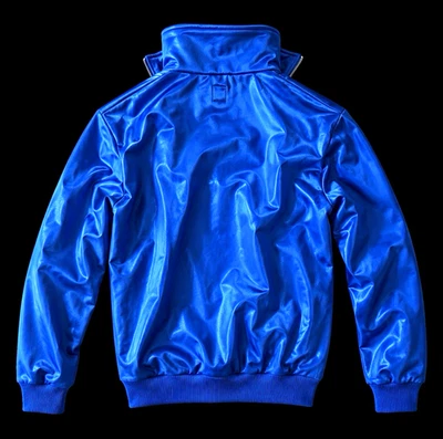 adidas Chile 62 Herren Trainingsjacke M blau Baumwolle Reißverschluss Stehkragen - Bild 1 von 2