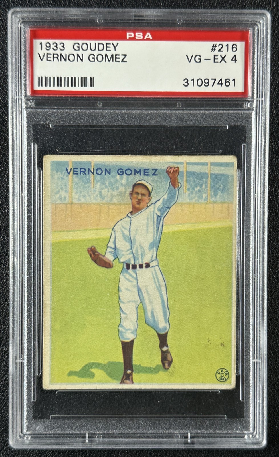 VERNON GOMEZ PSA 4 1933 GOUDEY R319 #216 ROOKIE RC YANKEES 7461