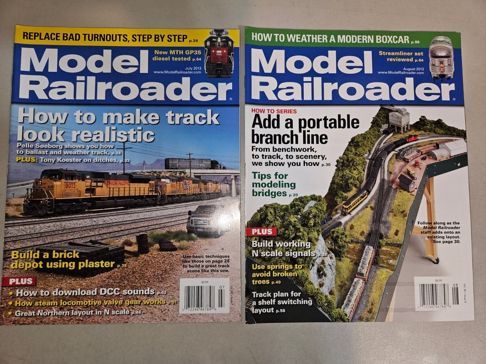 Model Railroader Magazine (2012 & 2013 Lot of 24) Two Complete Years ...