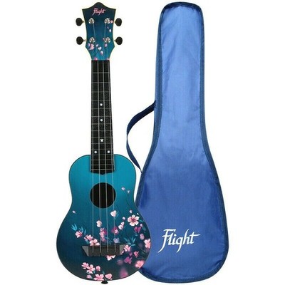 Flight TUS32 Sakura   Travel Sopran Ukulele inkl. Tasche   stabile Ukulele