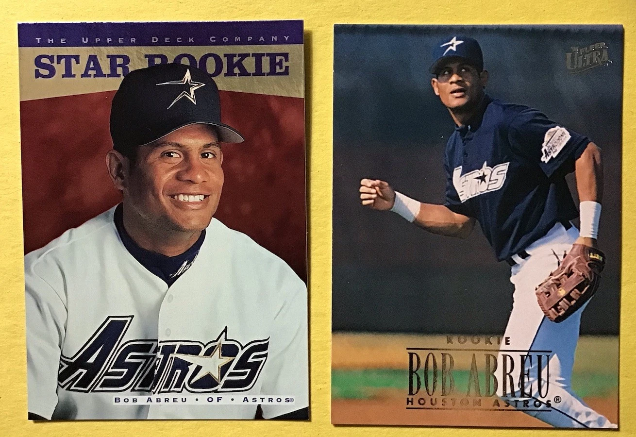 Bob Abreu ROOKIE Astros 1996 Upper Deck #258  & 1996 Fleer Ultra #483  FREE SHIP