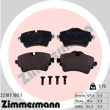 Front Axle Zimmermann 22187.180.1 Brake Pad Set, Disc Brake for BMW, BMW (B