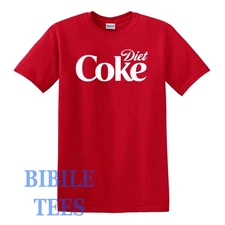 DIET COKE Soda Soft Drink Men's Red Size S to 5XL