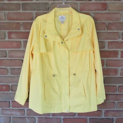 Womens 1X  Canary Yellow Utility Jacket Lightweight Spring St. Johns Bay