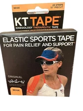 Open Box KT Kinesiology Therapeutic Elastic Sports Tape Beige 18  10" Strips