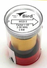  Bird 4410A Wattmeter Multi-Range Element 4410-3  2-30 MHz 1-1000 Watts (New)
