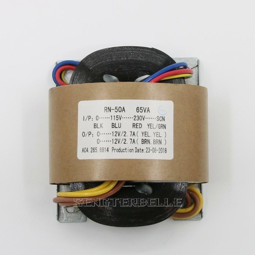 65 W R-Core Transformator für Vorverstärker/DAC/AMP Ausgang: 12 V + 12 V Audio Transformer - Bild 1 von 3