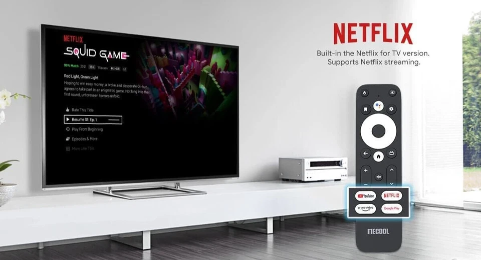 MECOOL KM2 Plus Android 11 TV Box 2G 16G Chromecast Netflix Certified Prime WiFi - Image 3 of 4