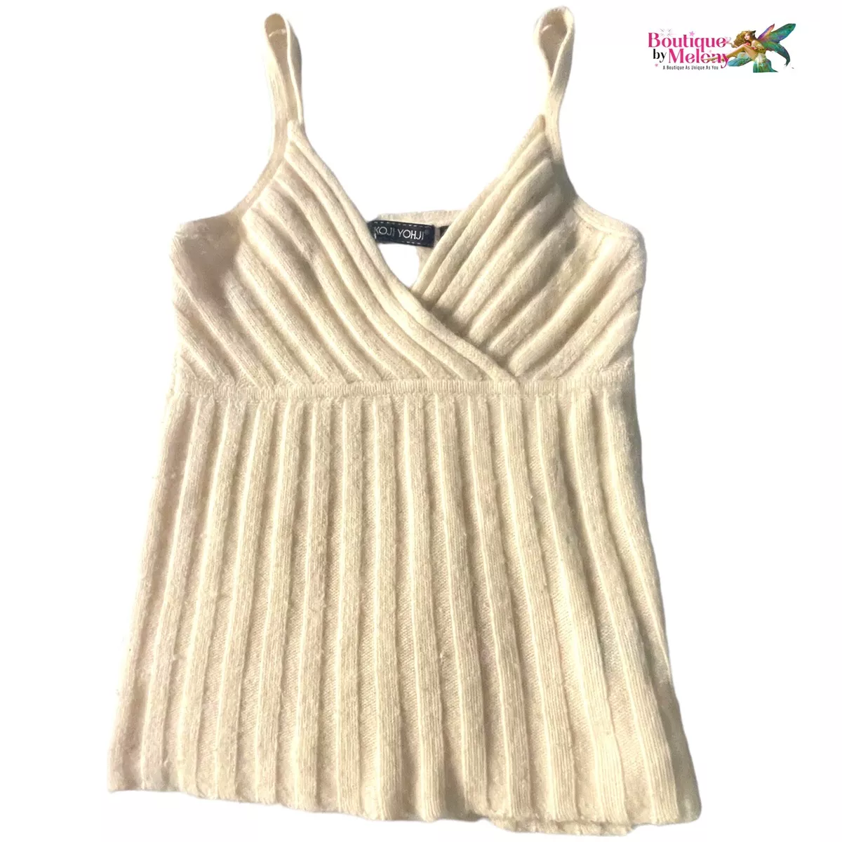 White sweater shop tank