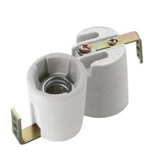 Kanlux HLDR-E14-F Ceramic E14 (SES) Lamp Holder with Bracket 230–250V 2A – 2173