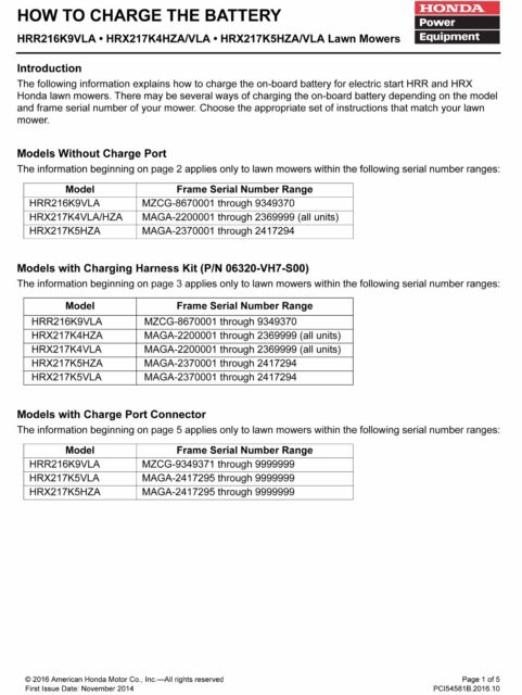 Oem Honda Battery Float Charger Harness Kit 063 Vh7 S00 Lawn Mowers For Sale Online Ebay