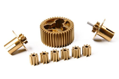 Hard-Andoized 7075 Aluminum Hard Coated 12T 39T Main Gear for 1/10 Tamiya T3-01 - Picture 3 of 10