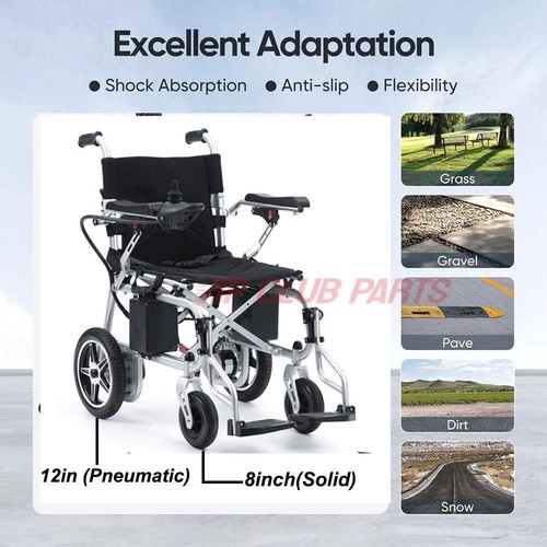 Lightweight Folding Electric Wheelchair Carbon Steel Powerchair 2x battery 31kg - Picture 7 of 20