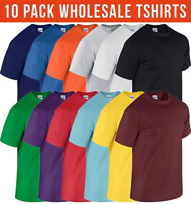 10 Pack Mens GILDAN T shirt Workwear 