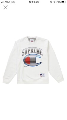 Supreme Champion Chrome Crewneck New In Hand Size LARGE | eBay