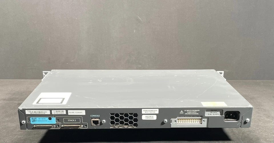 Cisco WS-C3750V2-48PS-S 48 Port PoE Gigabit Switch - Same Day Shipping - Image 3 of 4