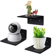 3 Pack Small Floating Shelves for Wall 4'' Small Adhesive Wall ShelvesAcrylic...