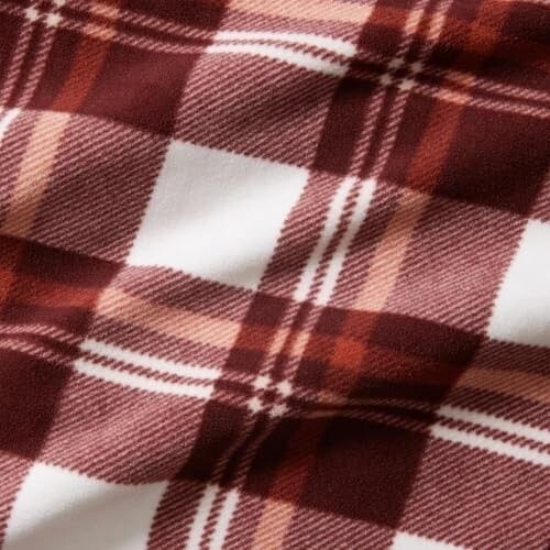 Eddie Bauer Womens Brown Plaid Microfleece Button Up Shirt Classic Fit NEW Small image 4