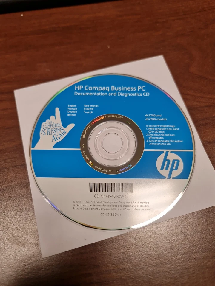 HP COMPAQ BUSINESS PC DC7700 DX7300 DOCUMENTATION AND DIAGNOSTIC 419481-DW4 CD - Immagine 2 di 2