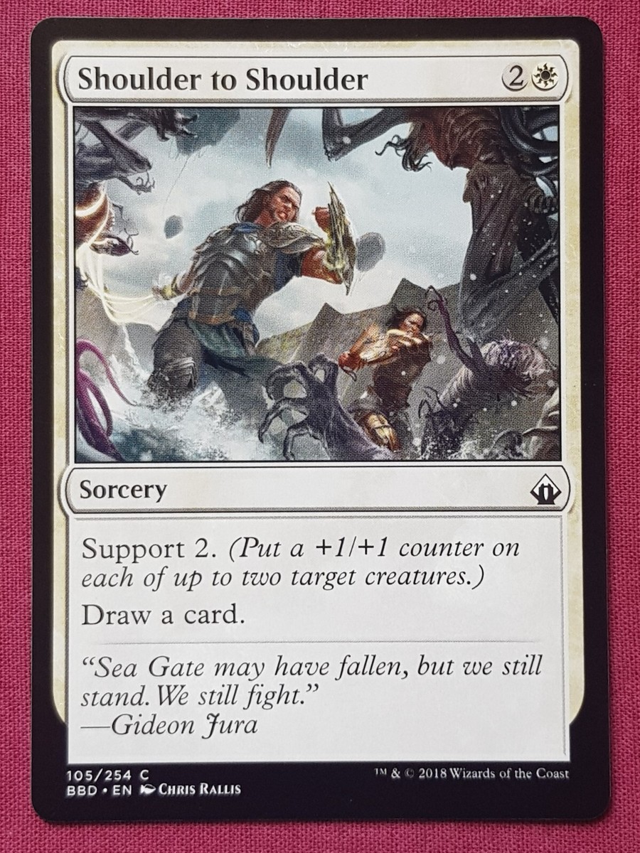 Magic The Gathering BATTLEBOND SHOULDER TO SHOULDER white card MTG | eBay Magic The Gathering BATTLEBOND SHOULDER TO SHOULDER white card MTG | eBay