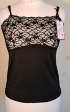 Womens Lounge Wear Top Sheer Top Size Small Black