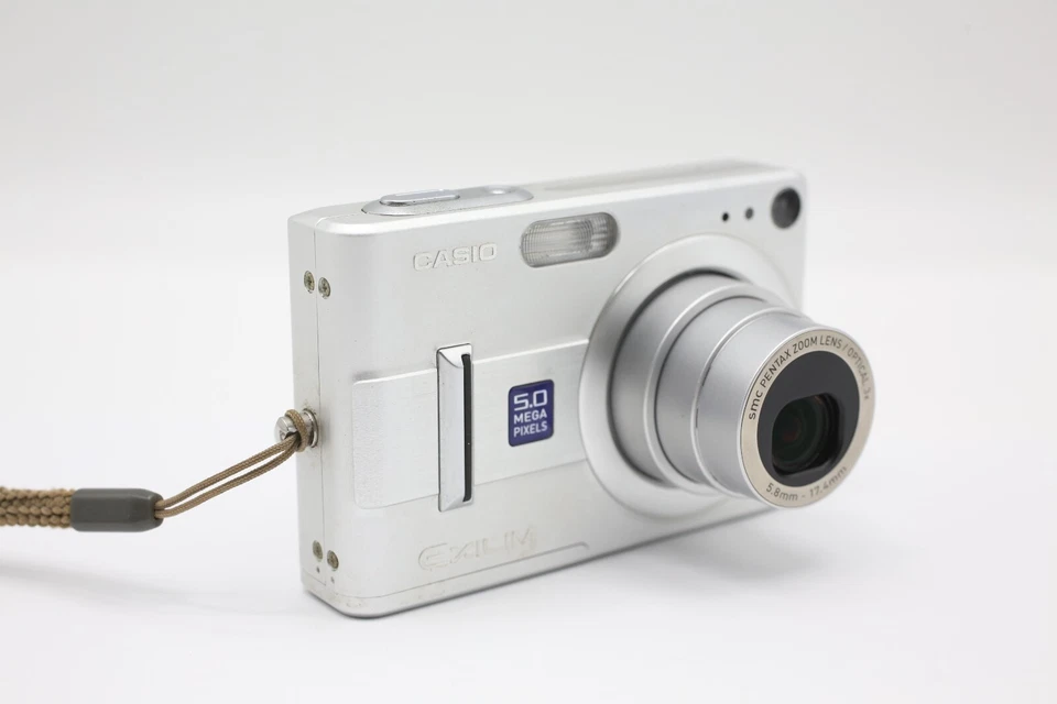 Casio Exilim Zoom EX-Z55 5.0MP CCD Digital Camera, Silver, English Menu *JP - Image 3 of 4