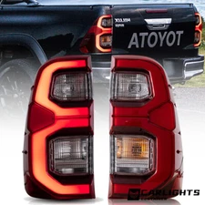 VLAND Red LED Tail Lights Assembly For Toyota Hilux / Vigo 2015-2020 w/Start up