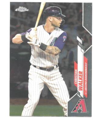 TOPPS CHROME 2020 CHRISTIAN WALKER #27 ARIZONA DIAMOND BACKS BASE PARALLEL MINT