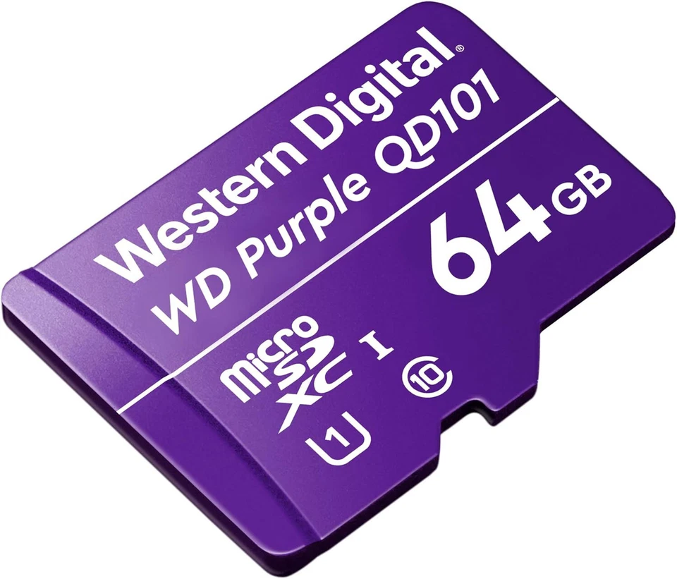 Western Digital microSDXC Card 64GB WD Purple for Surveillance Cameras WDD064G - Image 2 of 2
