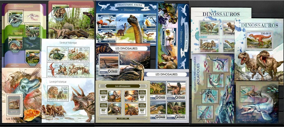 Dinosaurios Colección Animales Prehistóricos 100 Hojas MNH Yvert CV 1.645€ #CNA210 Foto 2 de 4